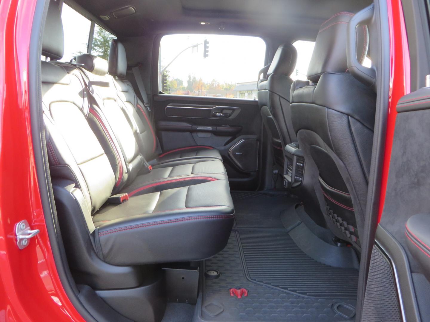 2023 Red /BLACK RAM 1500 Ram 1500 TRX Crew Cab 4x4 (1C6SRFU9XPN) with an 6.2L Supercharged HEMI V8 SRT engine, 8 Speed Auto 8HP95 transmission, located at 2630 Grass Valley Highway, Auburn, CA, 95603, (530) 508-5100, 38.937893, -121.095482 - Must see TRX featuring Eibach front and rear springs, 18" Method NV double black wheels, 37" Nitto Ridge Grappler tires, and window tint. - Photo#61